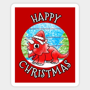 Christmas Triceratops Dinosaur Xmas 2022 Sticker